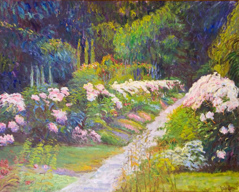 Sentiero fiorito (olio su tela 80x60)