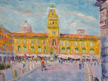 Piazza Garibaldi (olio su legno 40x30)